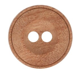 Knoop hout 2-gaats 27,5mm Knoop hout 2-gaats 27,5mm