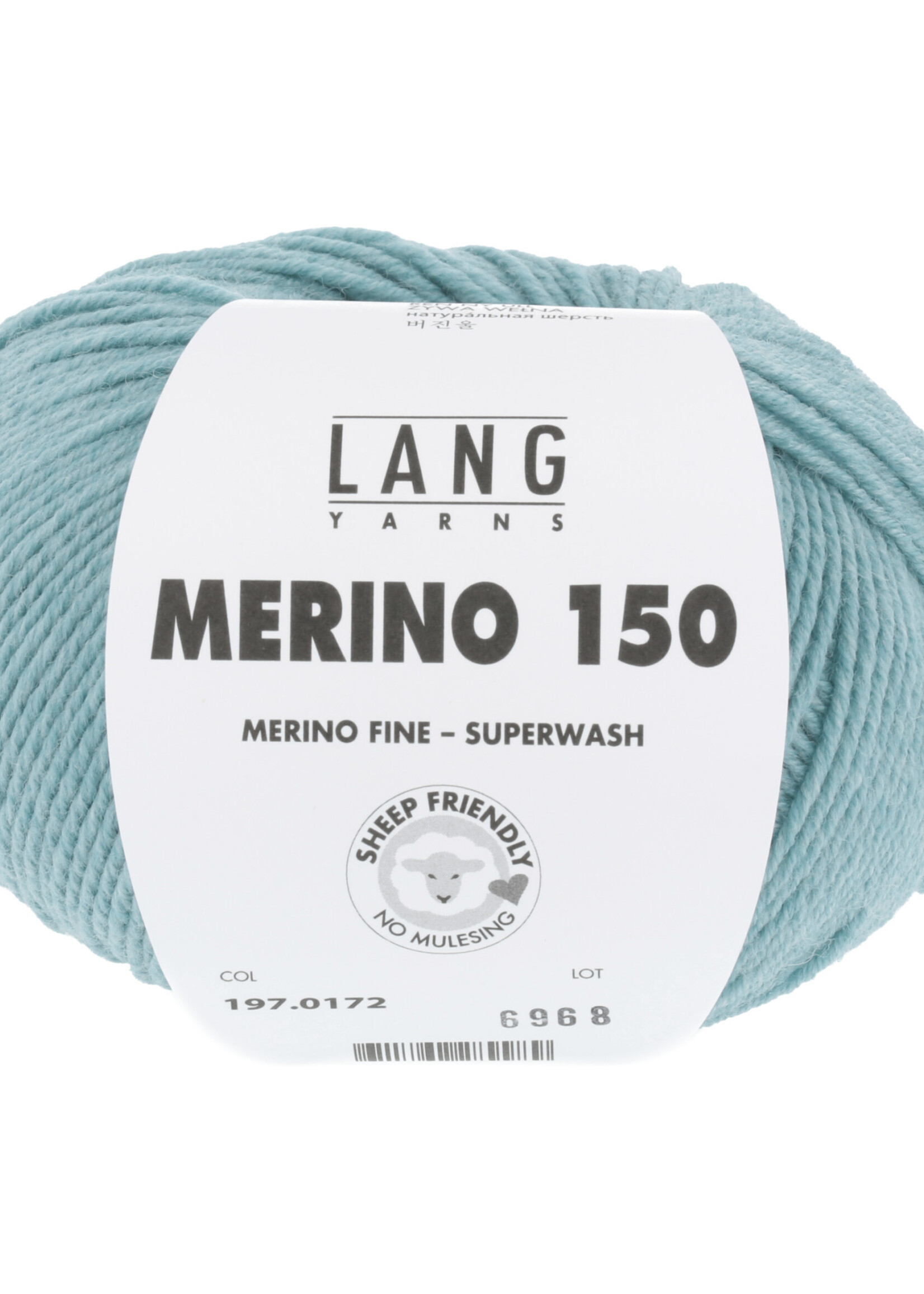 Lang Lang Yarns Merino 150 | 0172 aqua melange