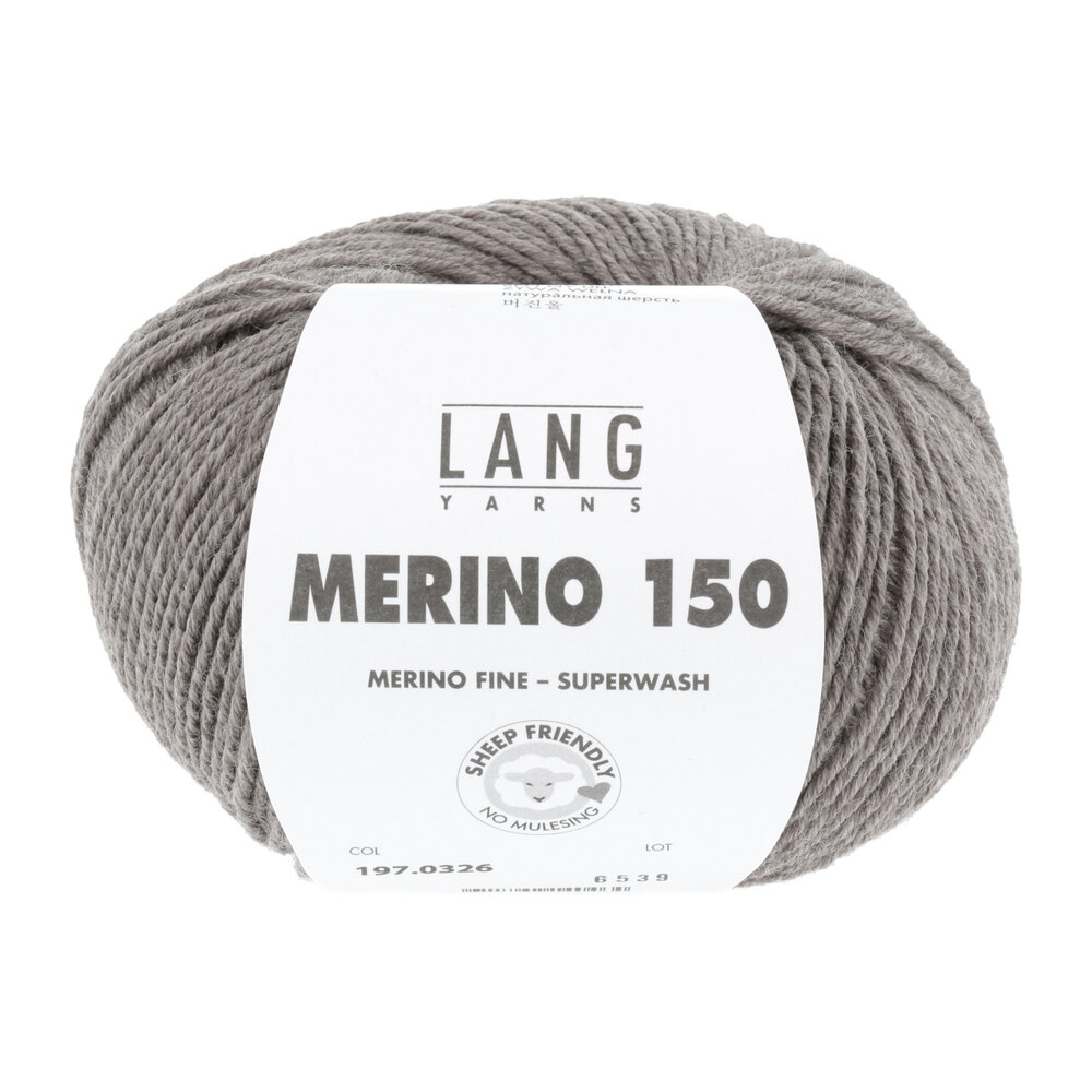 Lang Lang Yarns Merino 150 | 0326  donker beige melange Lang Lang Yarns Merino 150 | 0326  donker beige melange