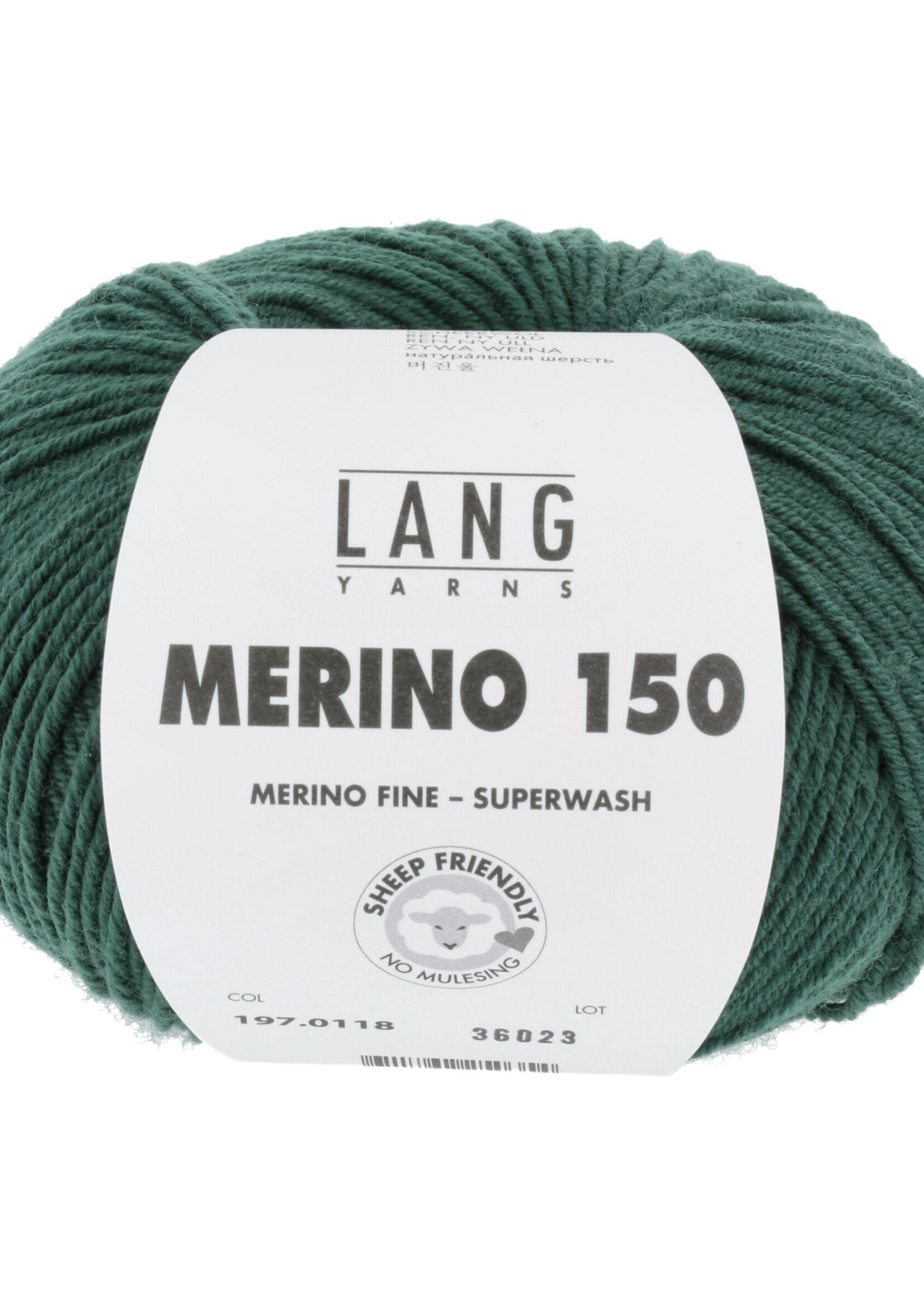 Lang Lang Yarns Merino 150 | 0118 donkergroen