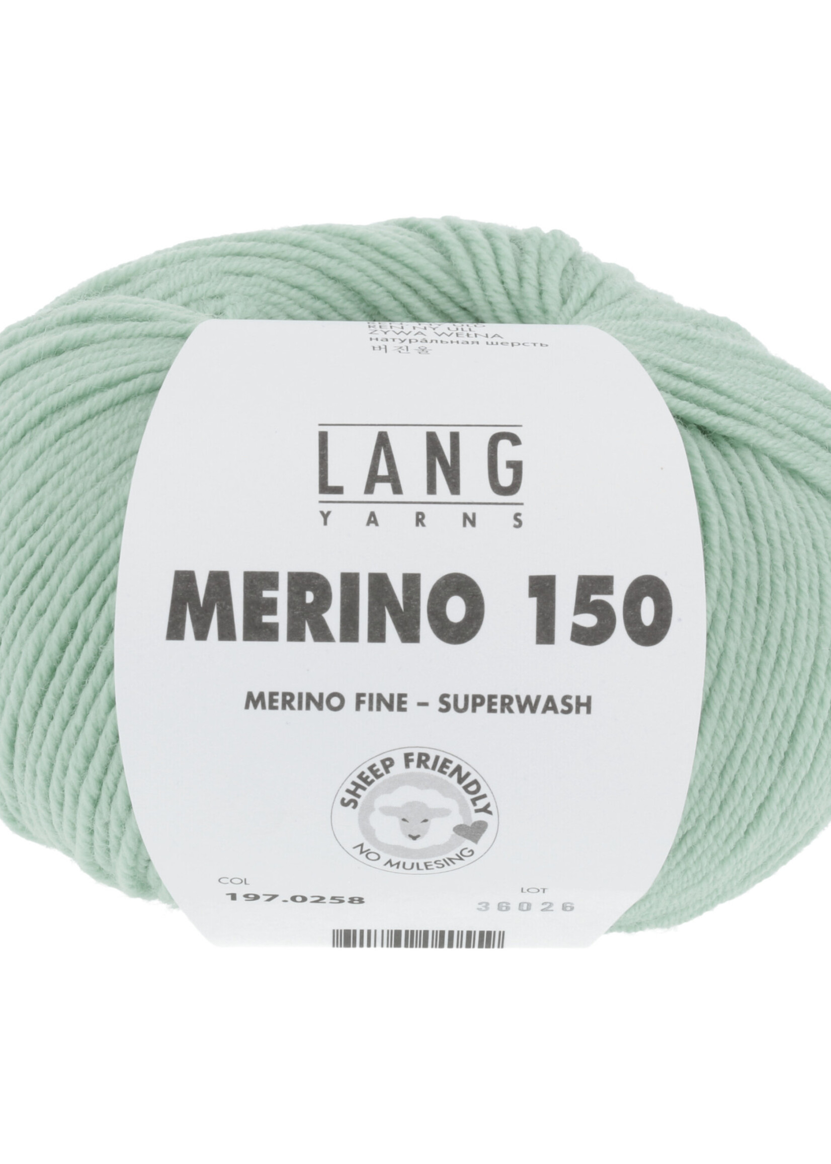 Lang Lang Yarns Merino 150 | 0258 mint groen