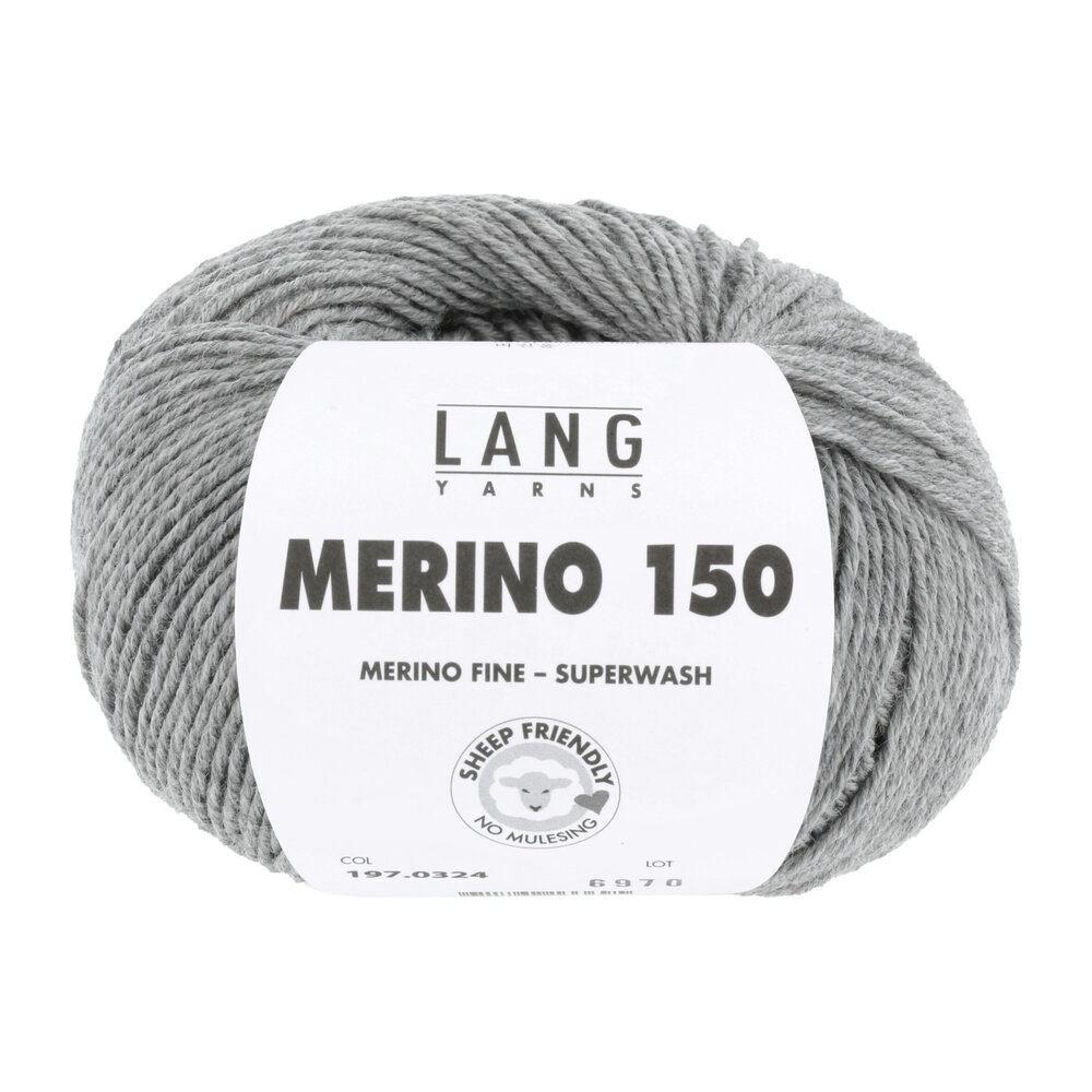 Lang Lang Yarns Merino 150 | 0324 grijs melange Lang Lang Yarns Merino 150 | 0324 grijs melange