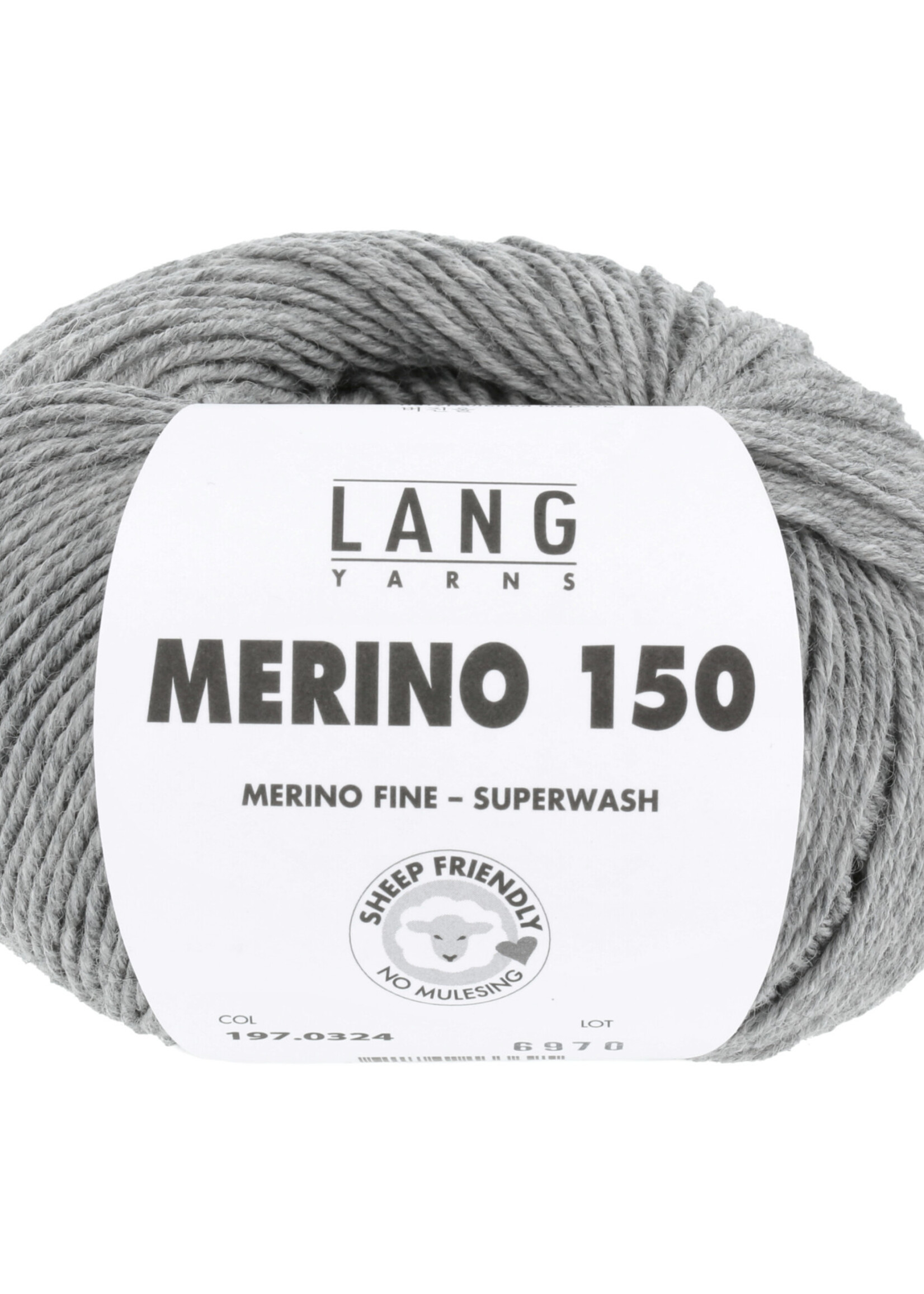Lang Lang Yarns Merino 150 | 0324 grijs melange