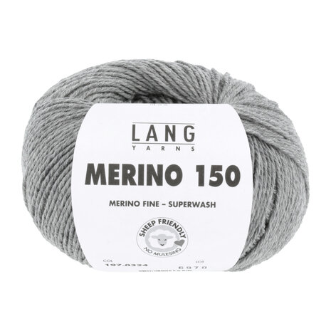 Lang Lang Yarns Merino 150 | 0324 grijs melange Lang Lang Yarns Merino 150 | 0324 grijs melange