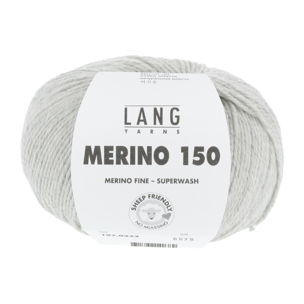 Lang Lang Yarns Merino 150 | 0223 licht grijs melange Lang Lang Yarns Merino 150 | 0223 licht grijs melange