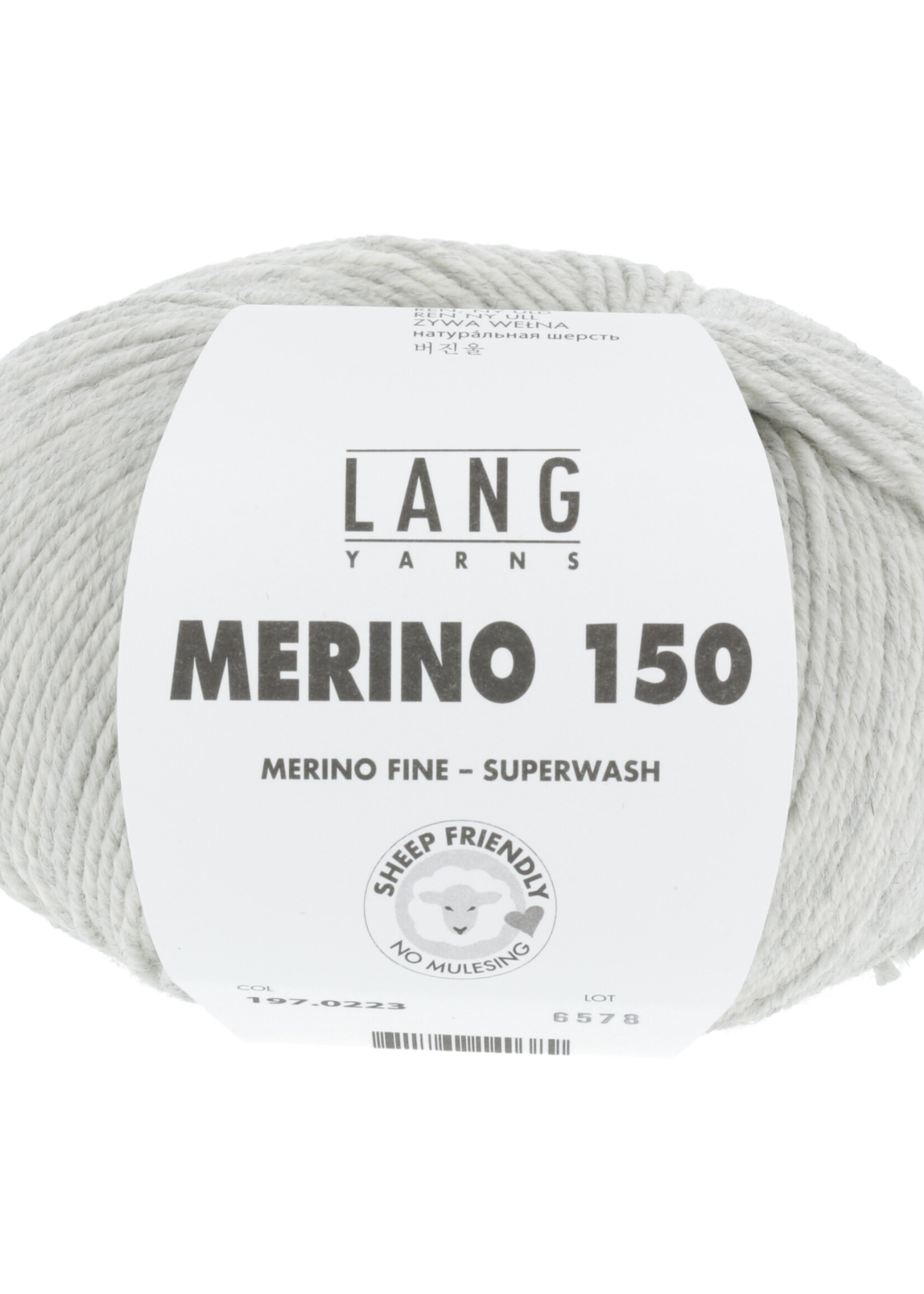 Lang Lang Yarns Merino 150 | 0223 licht grijs melange
