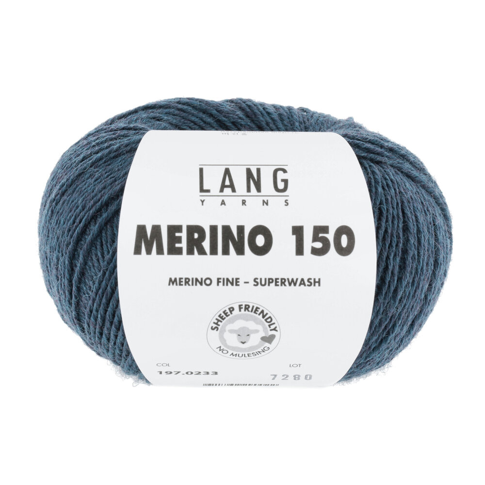 Lang Lang Yarns Merino 150 | 0233 petrol melange Lang Lang Yarns Merino 150 | 0233 petrol melange