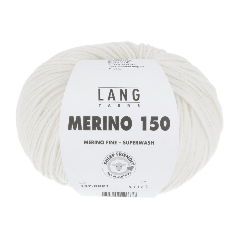 Lang Lang Yarns Merino 150 | 0001 wit Lang Lang Yarns Merino 150 | 0001 wit