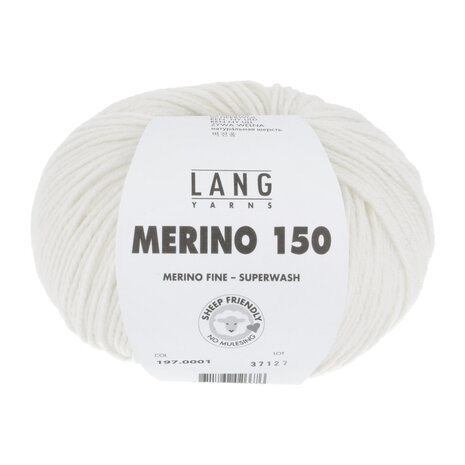 Lang Lang Yarns Merino 150 | 0001 wit Lang Lang Yarns Merino 150 | 0001 wit
