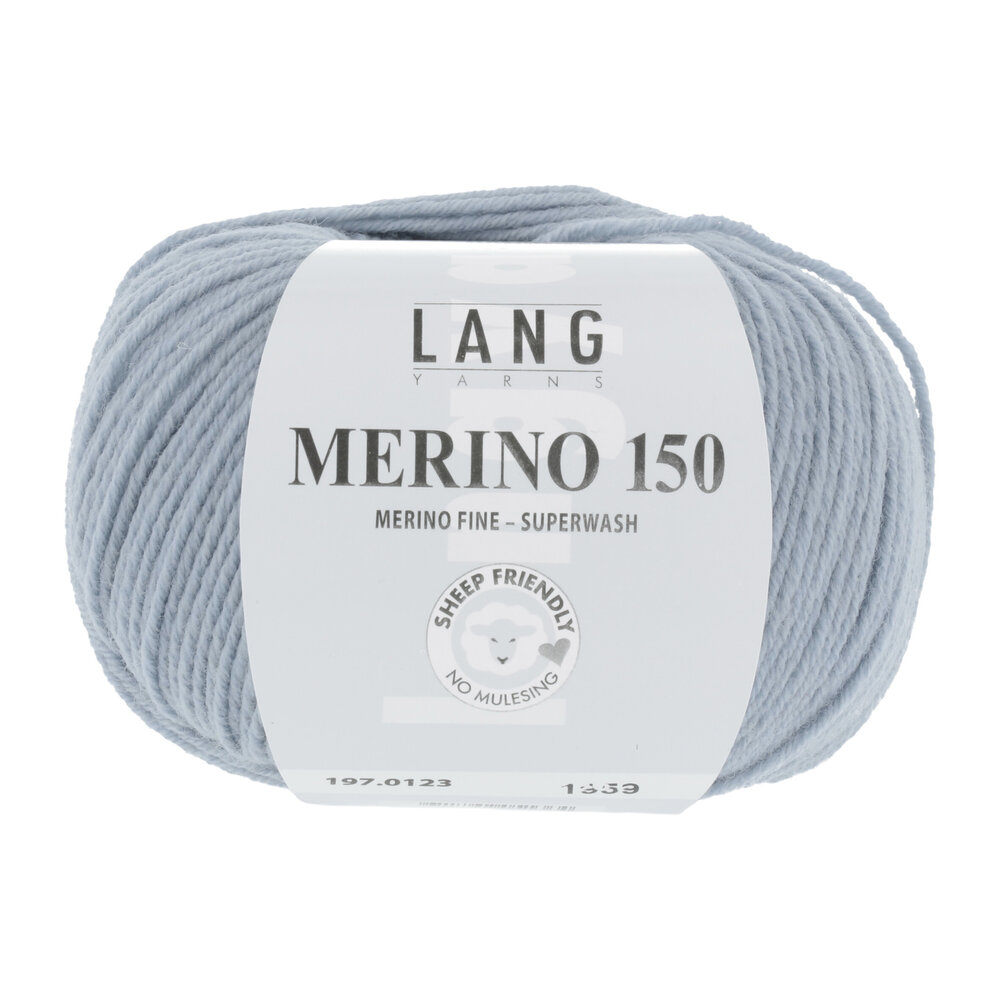 Lang Lang Yarns Merino 150 | 0123 zilvergrijs Lang Lang Yarns Merino 150 | 0123 zilvergrijs