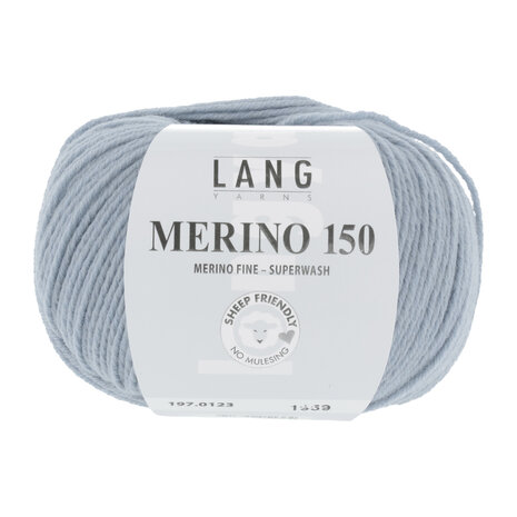 Lang Lang Yarns Merino 150 | 0123 zilvergrijs Lang Lang Yarns Merino 150 | 0123 zilvergrijs