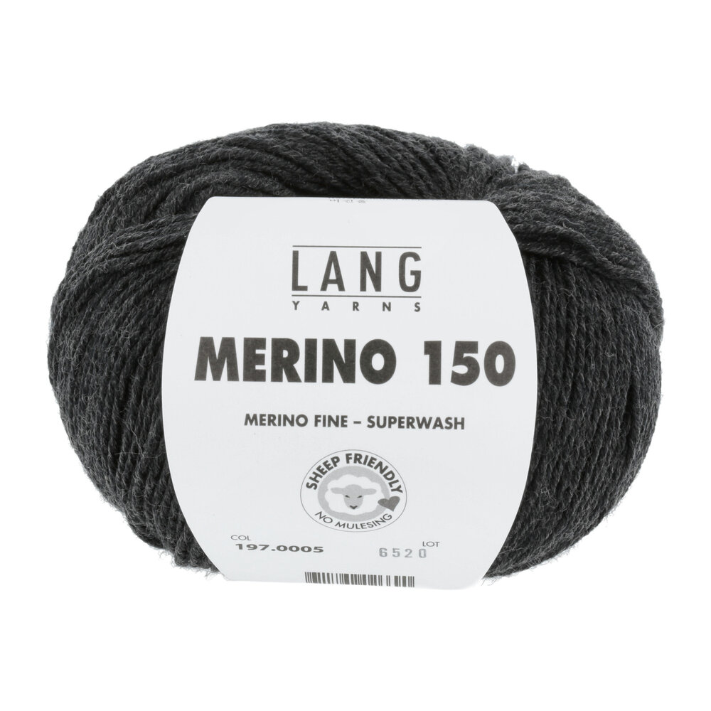 Lang Lang Yarns Merino 150 | 0005 antraciet melange Lang Lang Yarns Merino 150 | 0005 antraciet melange