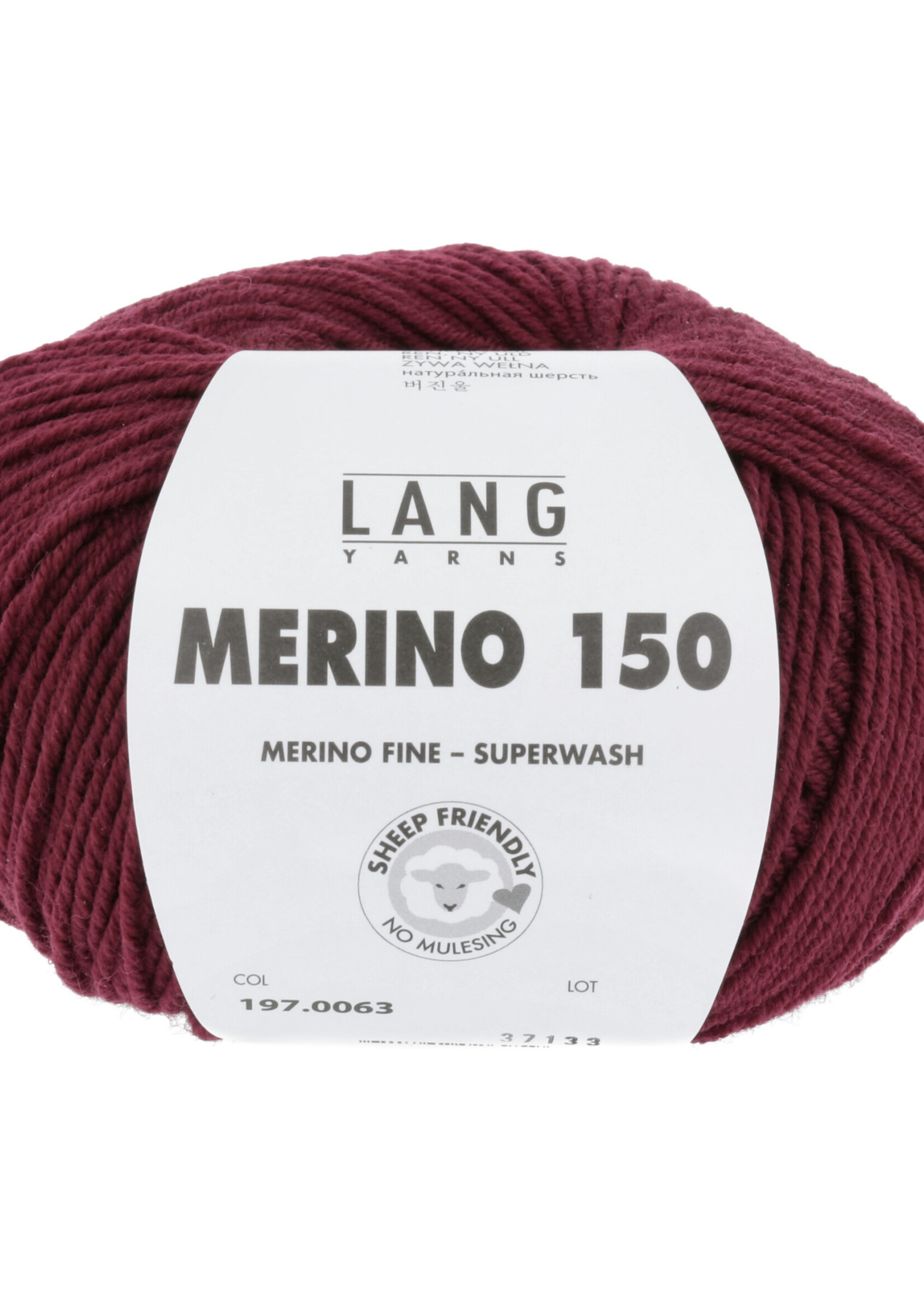 Lang Lang Yarns Merino 150 | 0063 donkerrood
