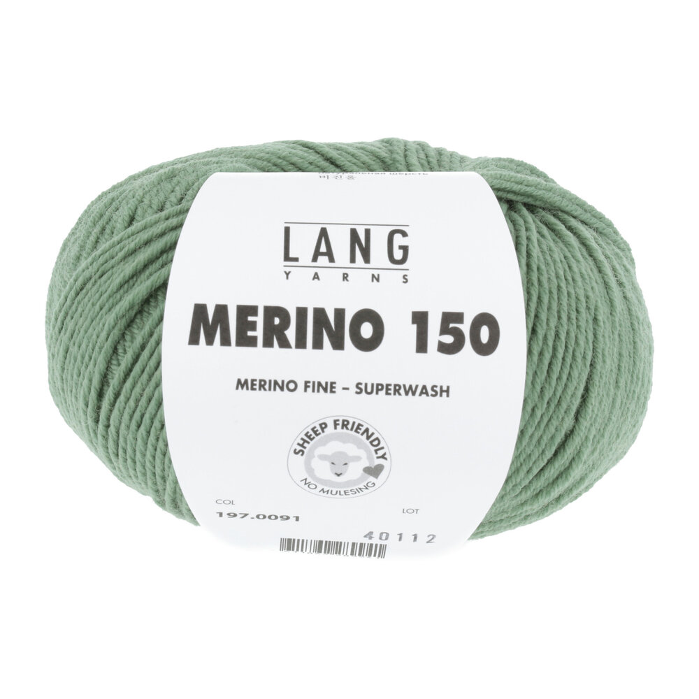Lang Lang Yarns Merino 150 | 0091 mat groen Lang Lang Yarns Merino 150 | 0091 mat groen