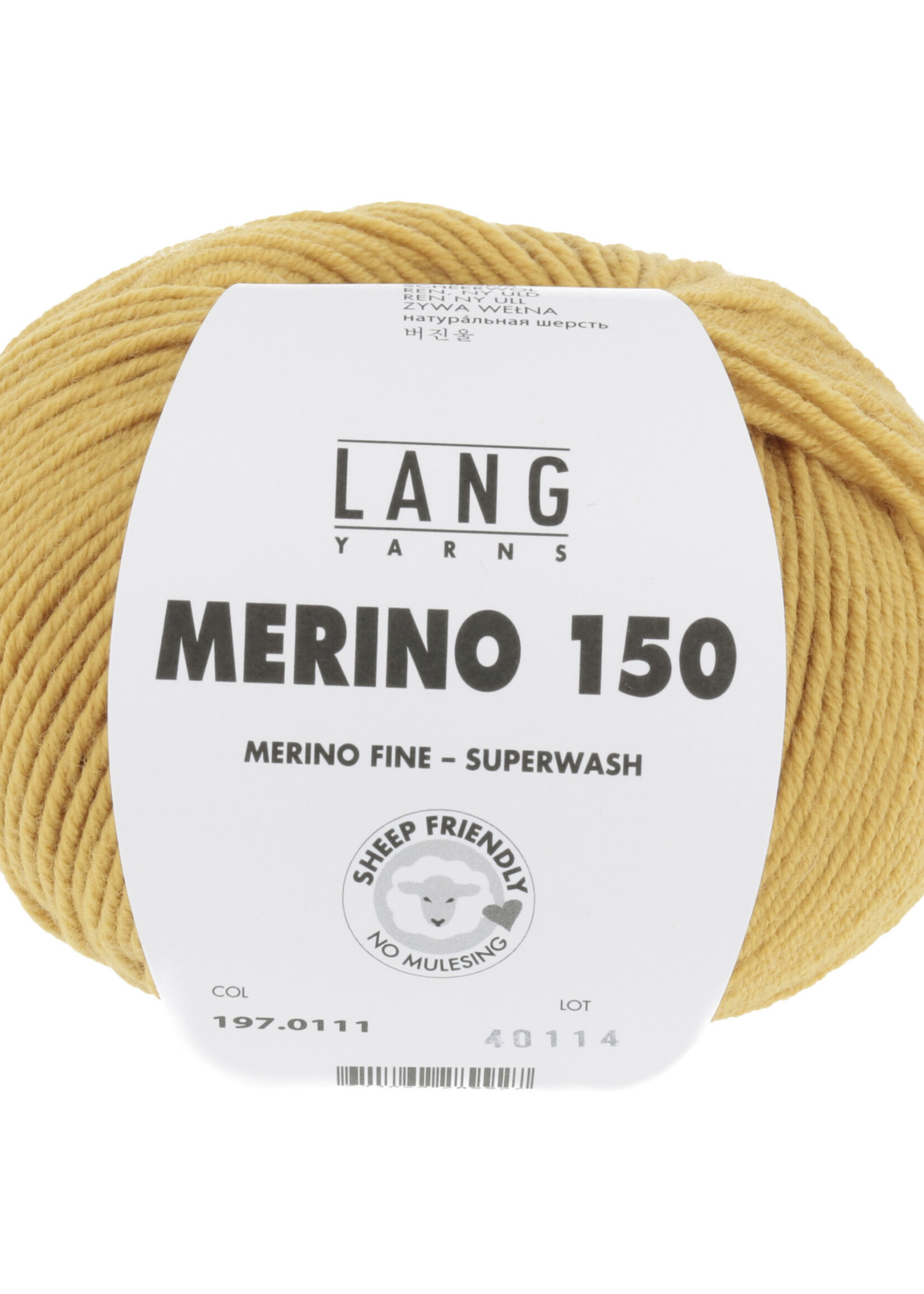 Lang Lang Yarns Merino 150 | 0111 oker geel