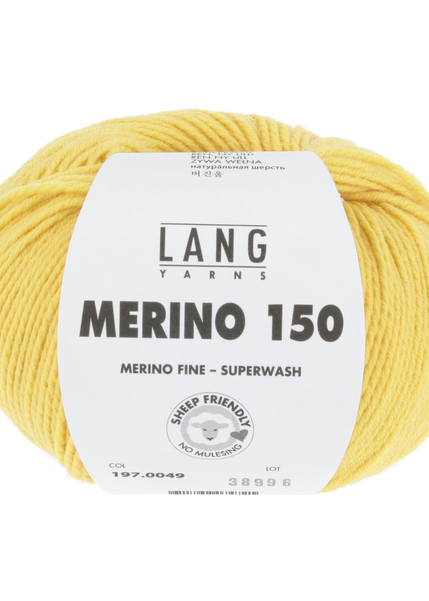 Lang Lang Yarns Merino 150 | 0049 goud geel