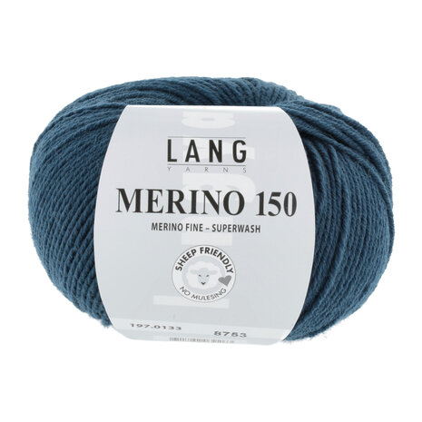 Lang Lang Yarns Merino 150 | 0133 staalblauw Lang Lang Yarns Merino 150 | 0133 staalblauw