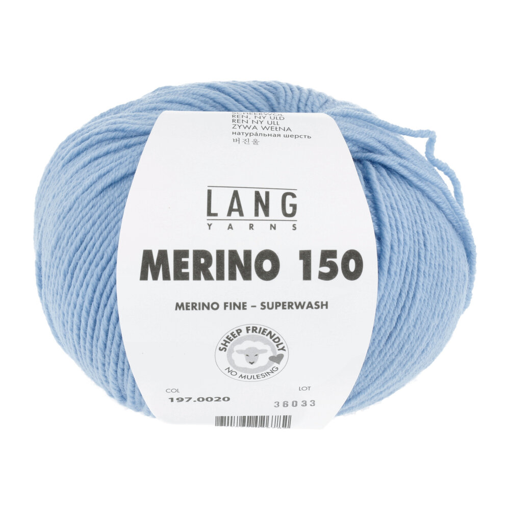 Lang Lang Yarns Merino 150 | 0020 blauw Lang Lang Yarns Merino 150 | 0020 blauw