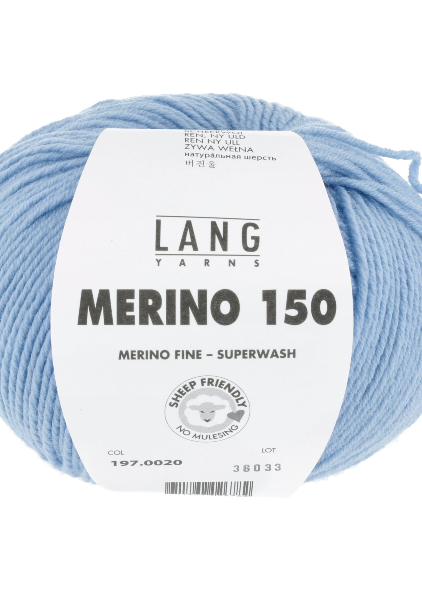 Lang Lang Yarns Merino 150 | 0020 blauw
