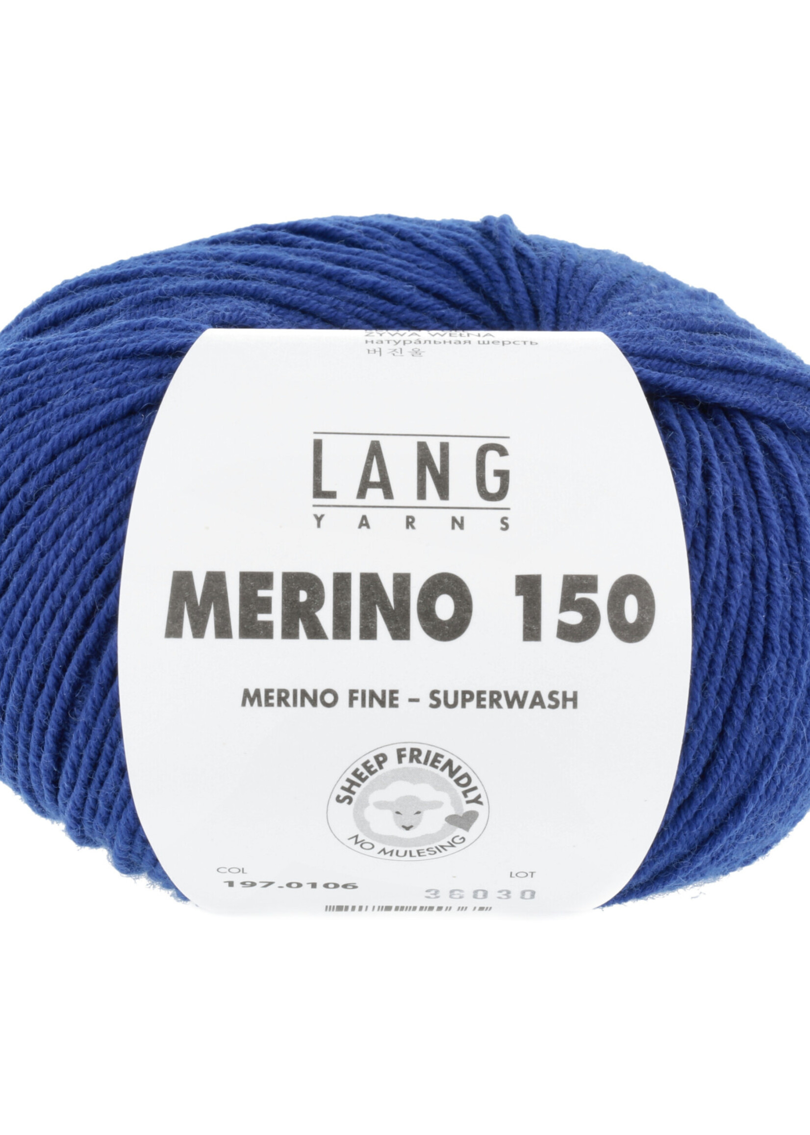 Lang Lang Yarns Merino 150 | 0106 fel blauw