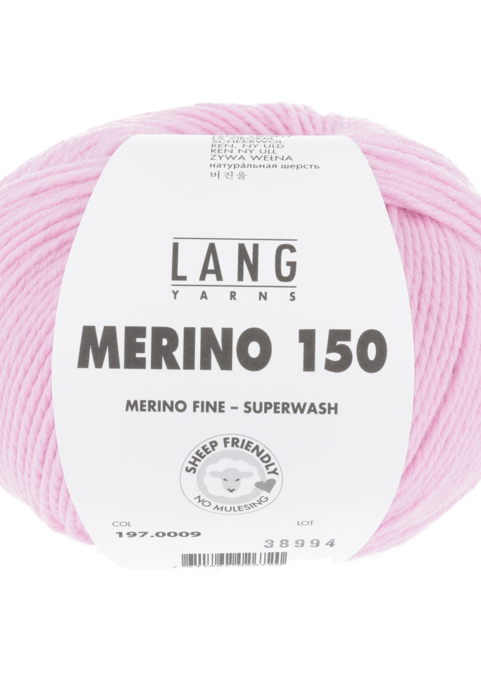 Lang Lang Yarns Merino 150 | 0009 licht roze