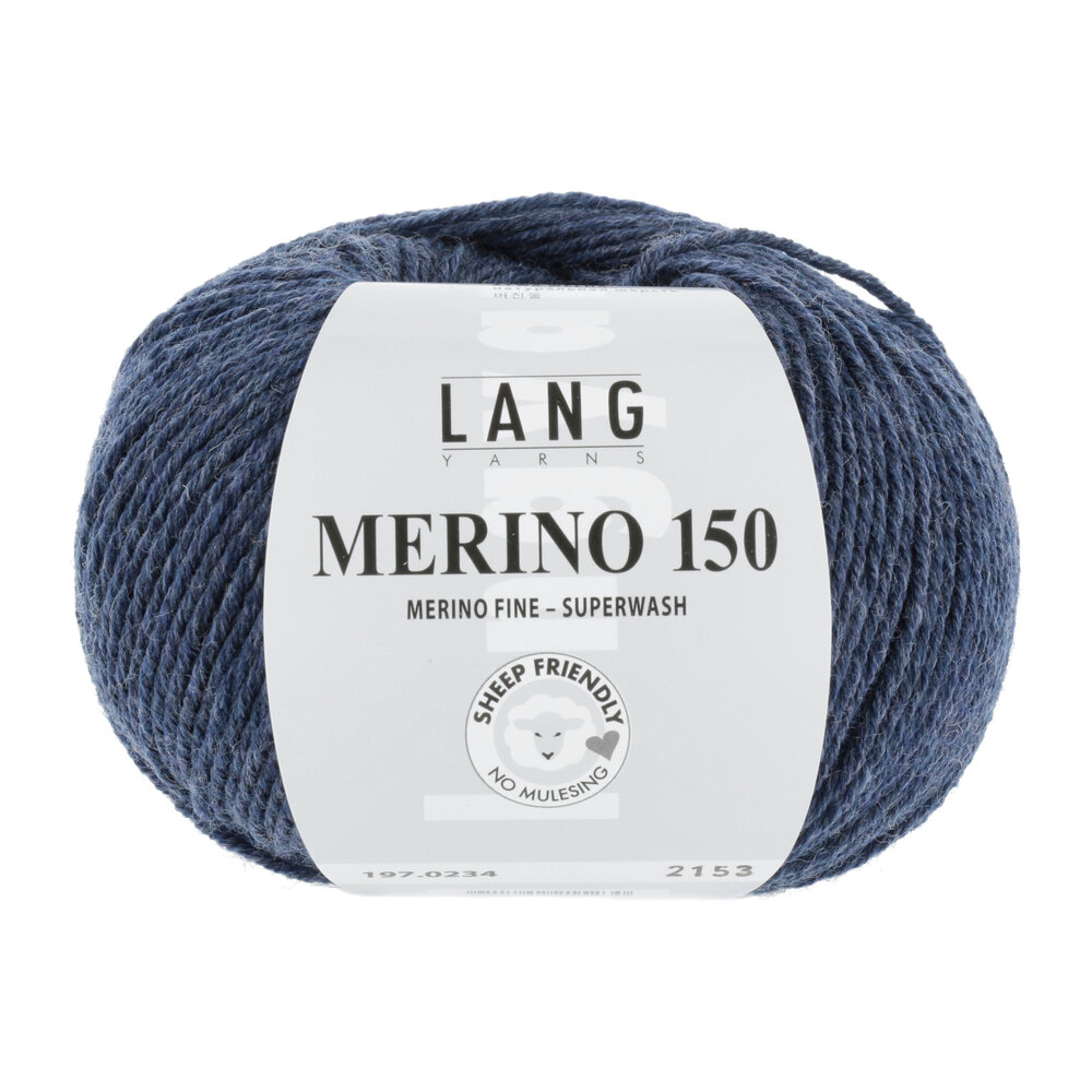 Lang Lang Yarns Merino 150 | 0234 donker jeans melange Lang Lang Yarns Merino 150 | 0234 donker jeans melange