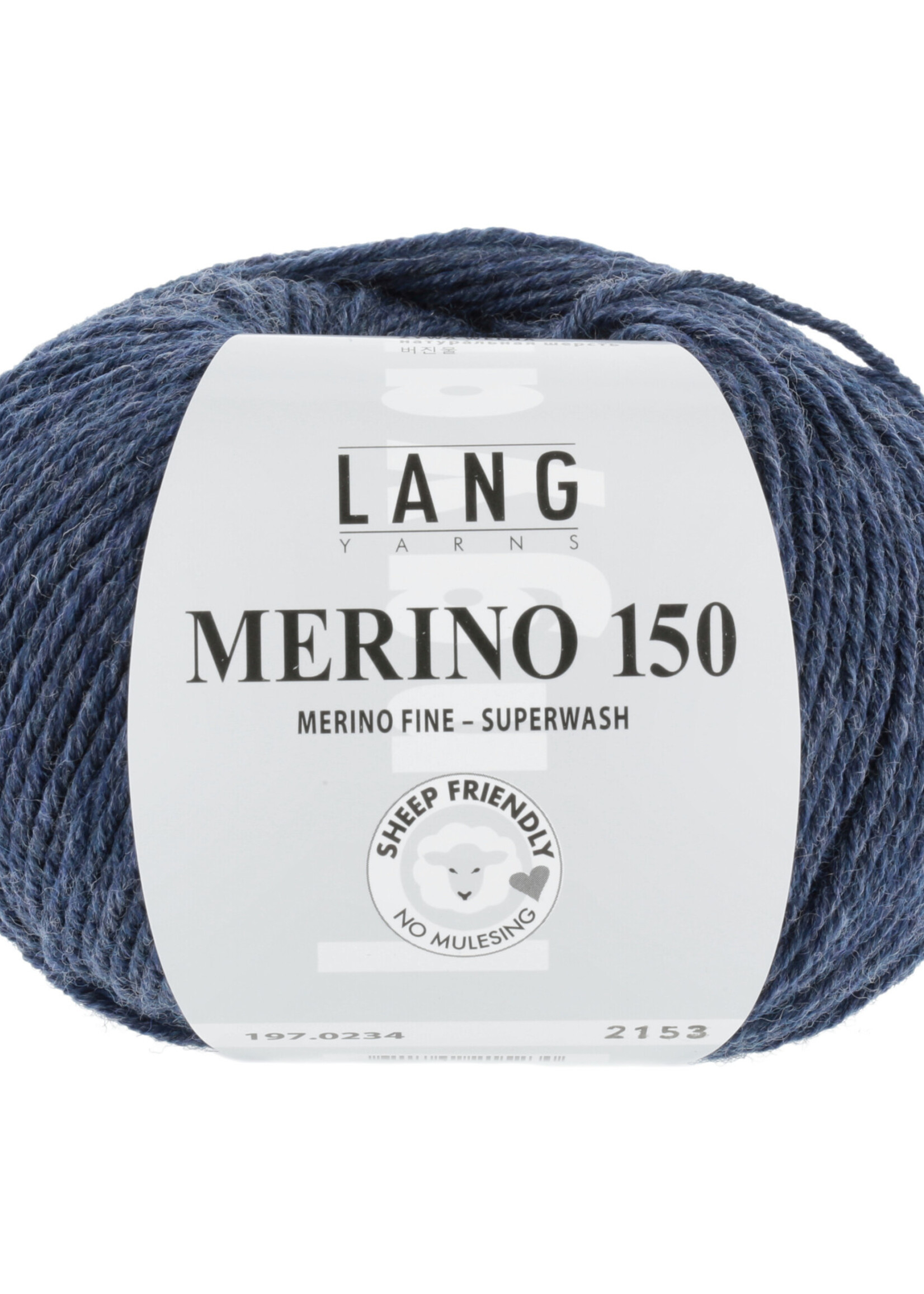 Lang Lang Yarns Merino 150 | 0234 donker jeans melange