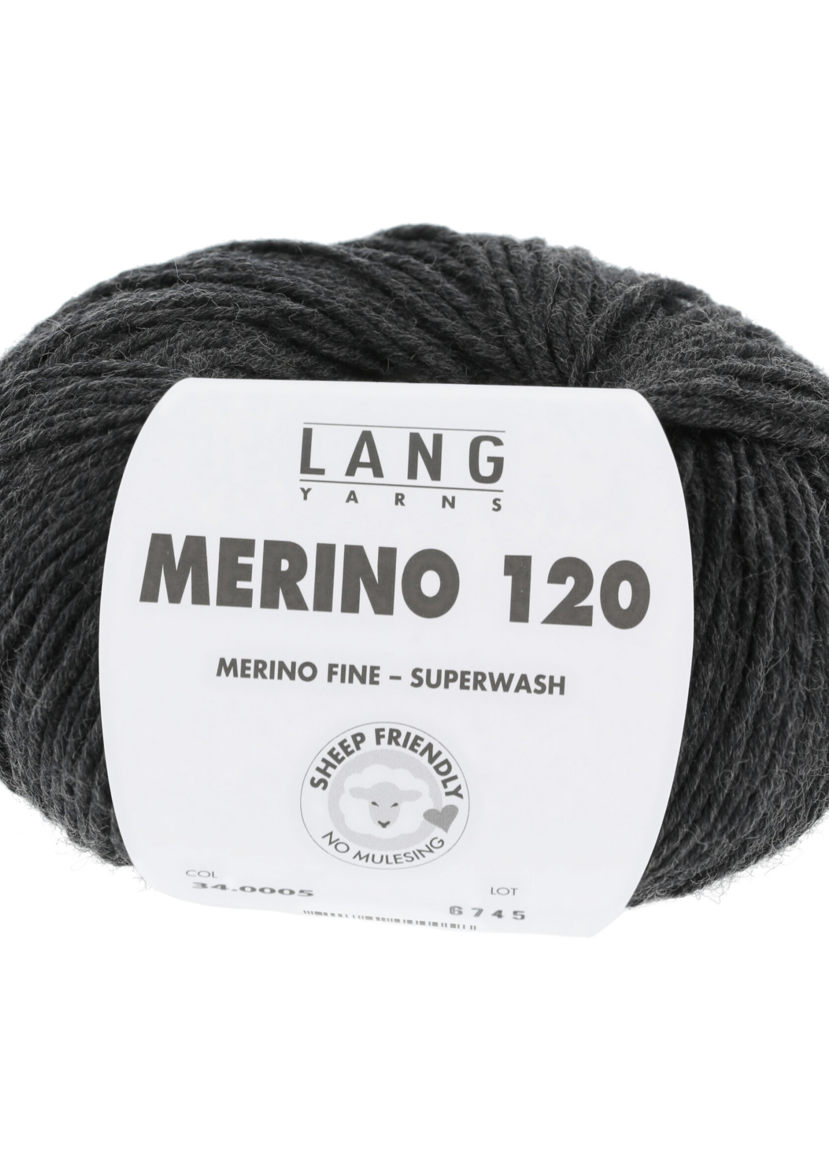 Lang Lang Yarns Merino 120 | 0005 antraciet melange