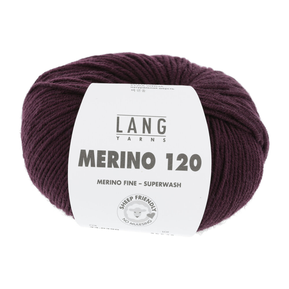 Lang Lang Yarns Merino 120 | 0390 aubergine Lang Lang Yarns Merino 120 | 0390 aubergine