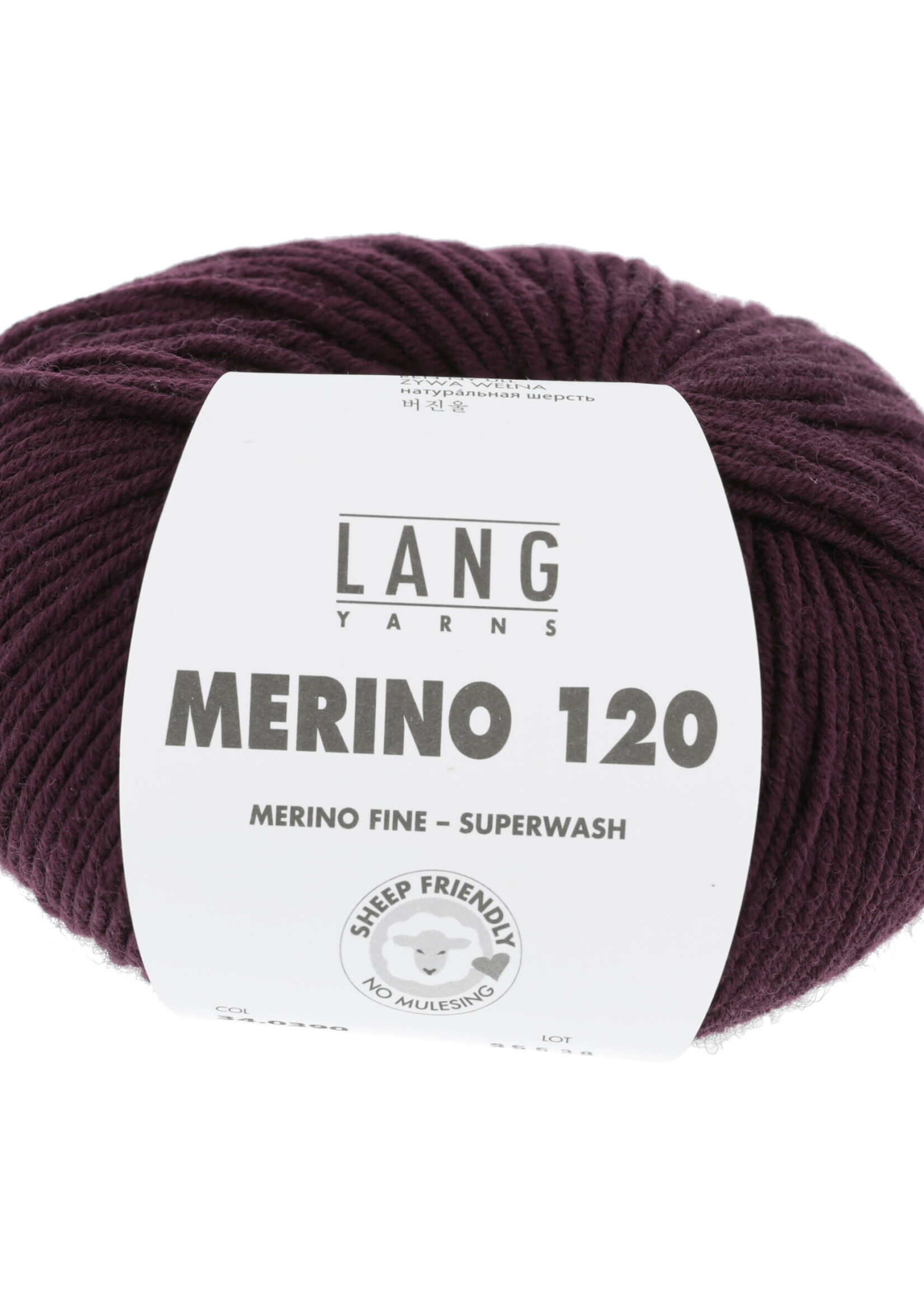 Lang Lang Yarns Merino 120 | 0390 aubergine