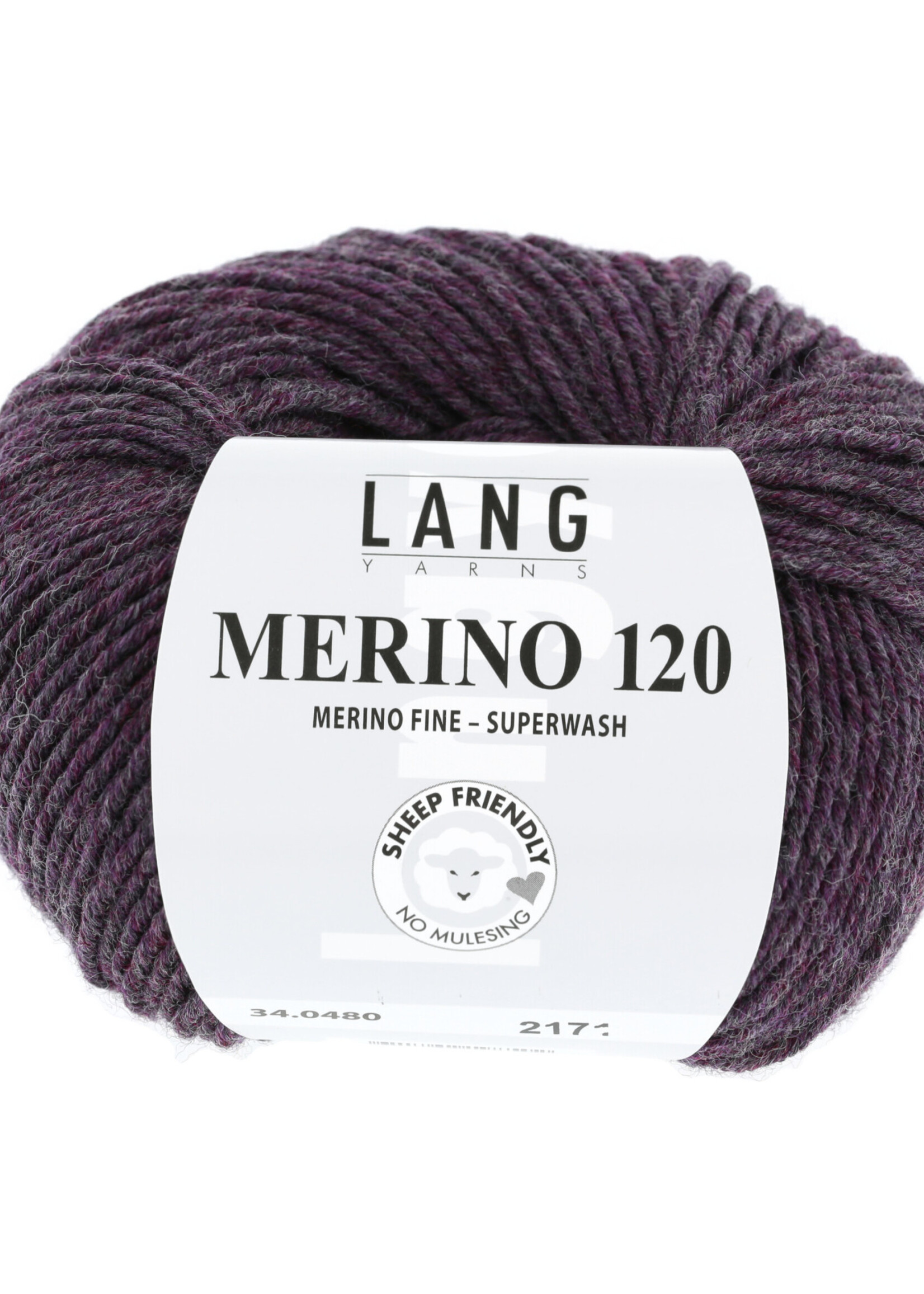 Lang Lang Yarns Merino 120 | 0480 aubergine melange