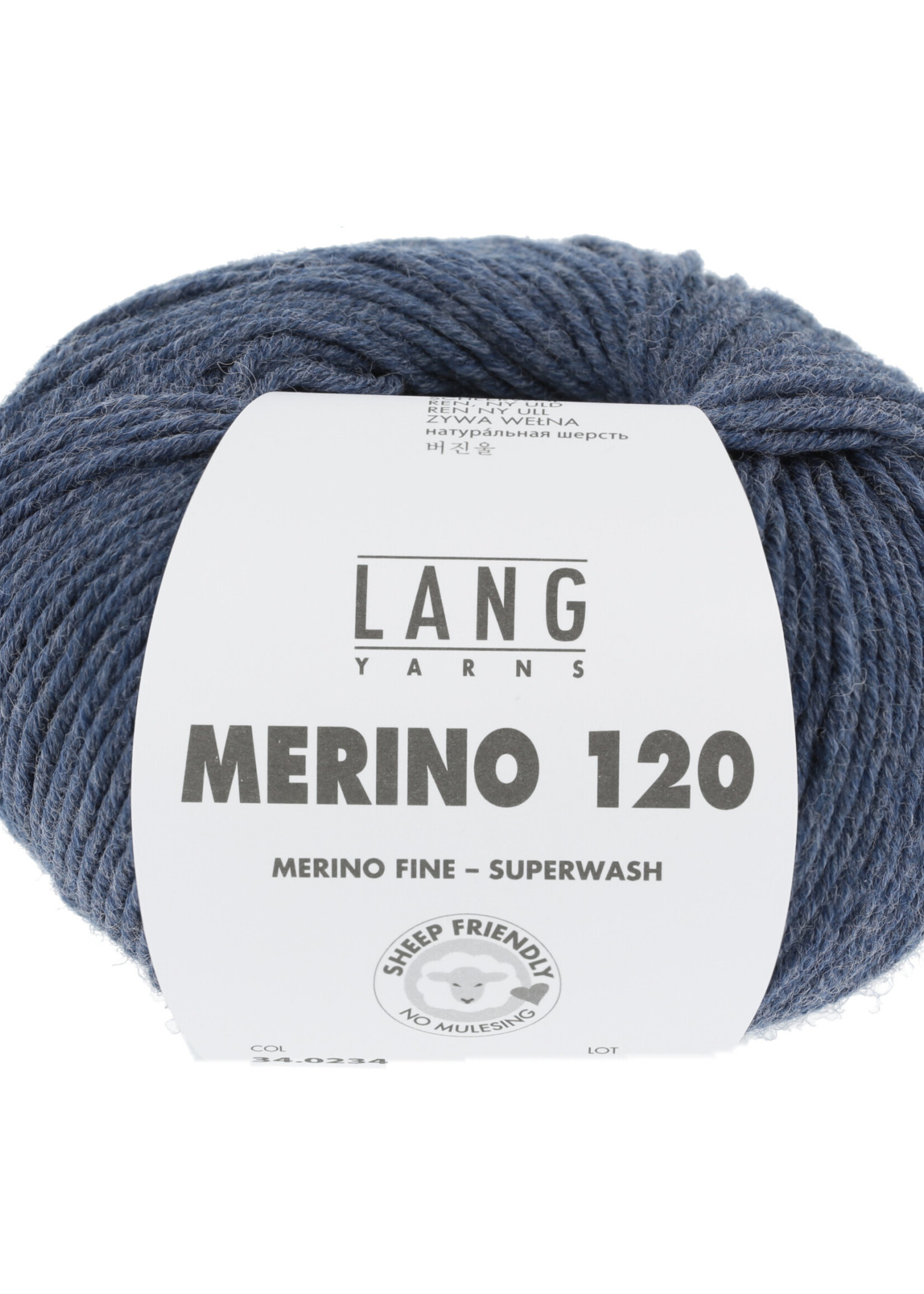 Lang Lang Yarns Merino 120 | 0234 donker jeans melange