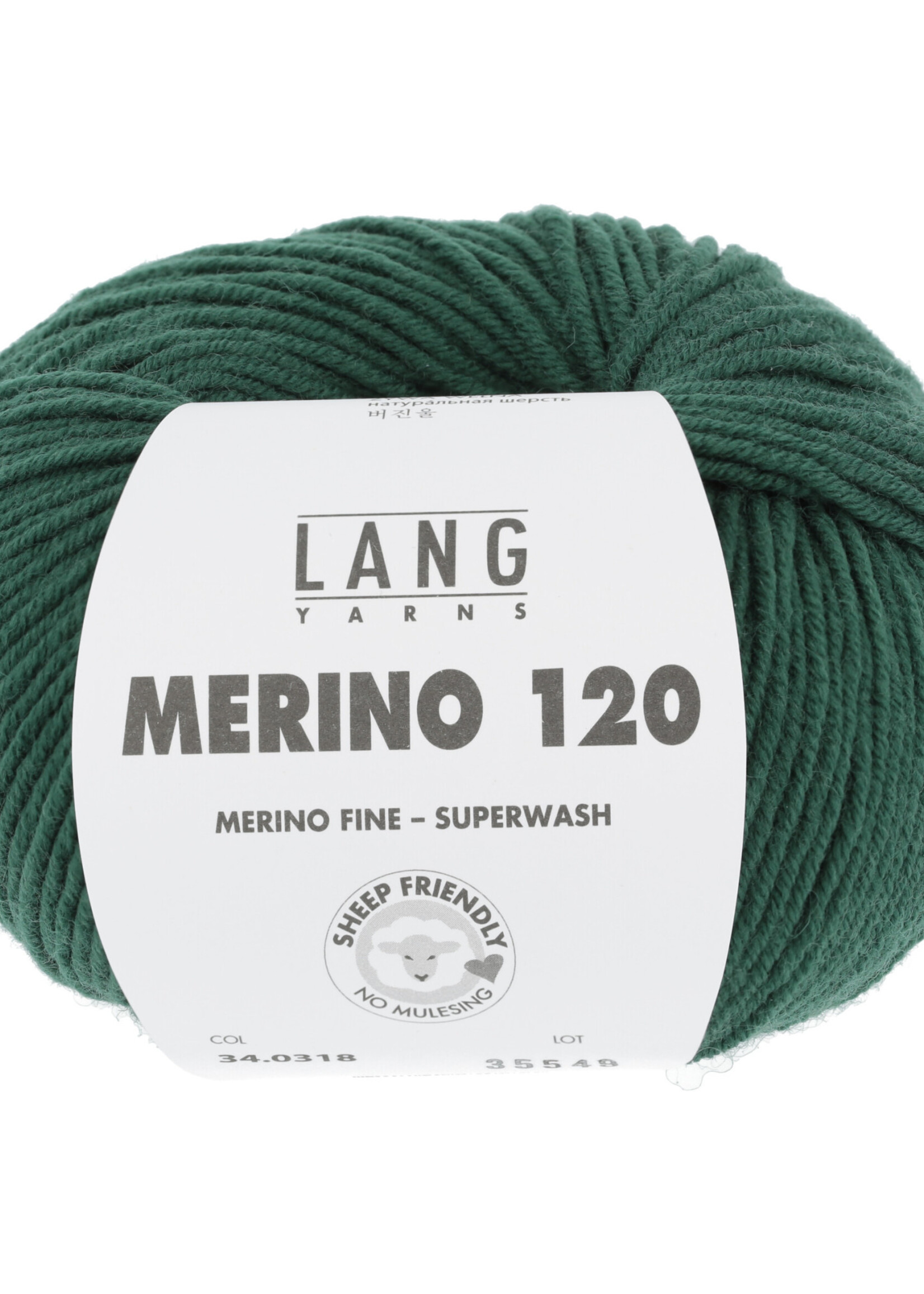 Lang Lang Yarns Merino 120 | 0318 donkergroen