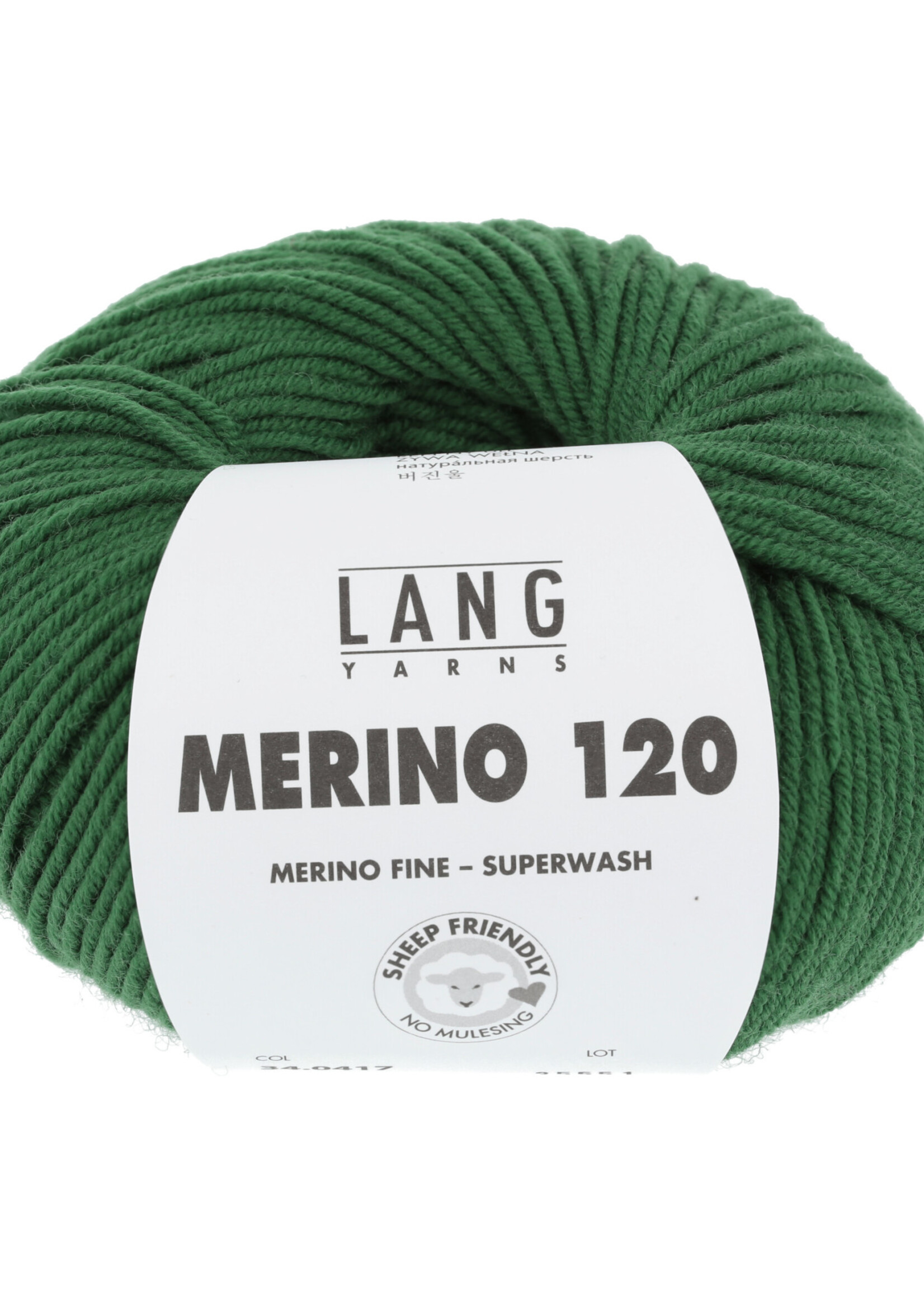 Lang Lang Yarns Merino 120 | 0417 gras groen