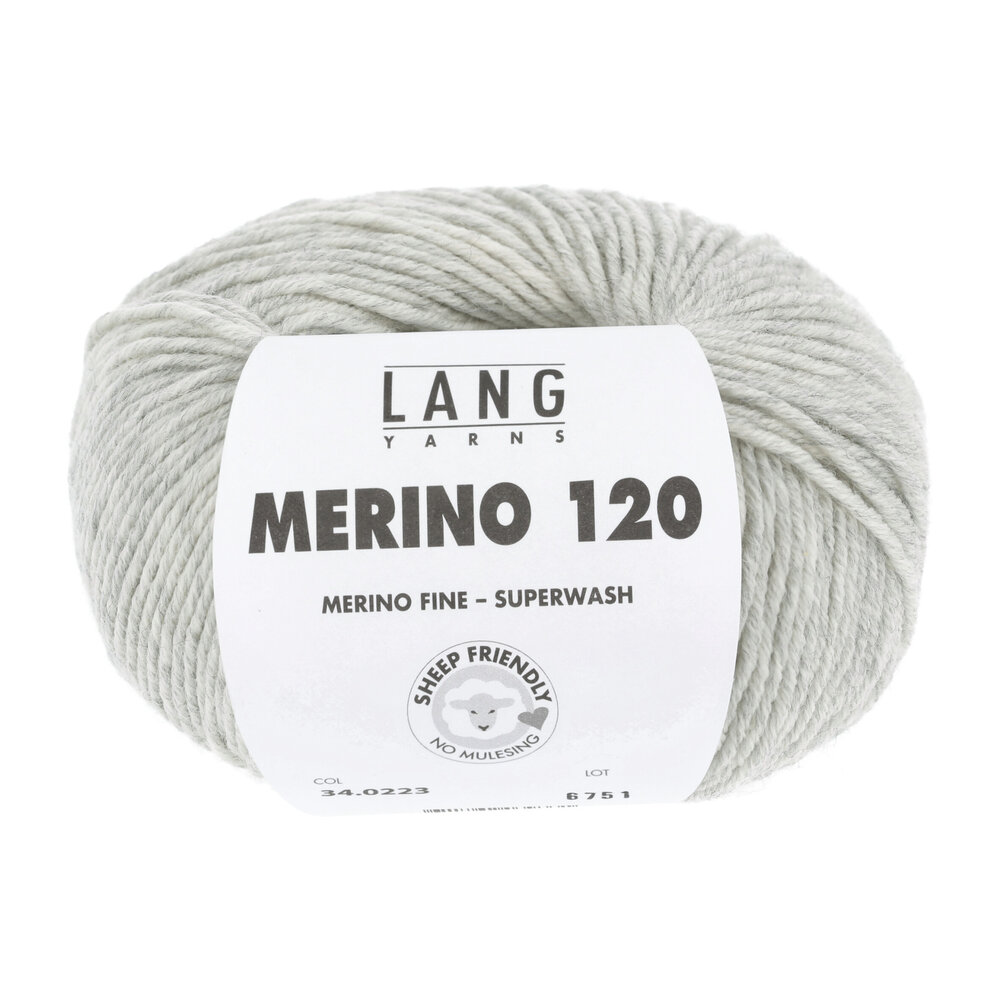 Lang Lang Yarns Merino 120 | 0223 licht grijs melange Lang Lang Yarns Merino 120 | 0223 licht grijs melange