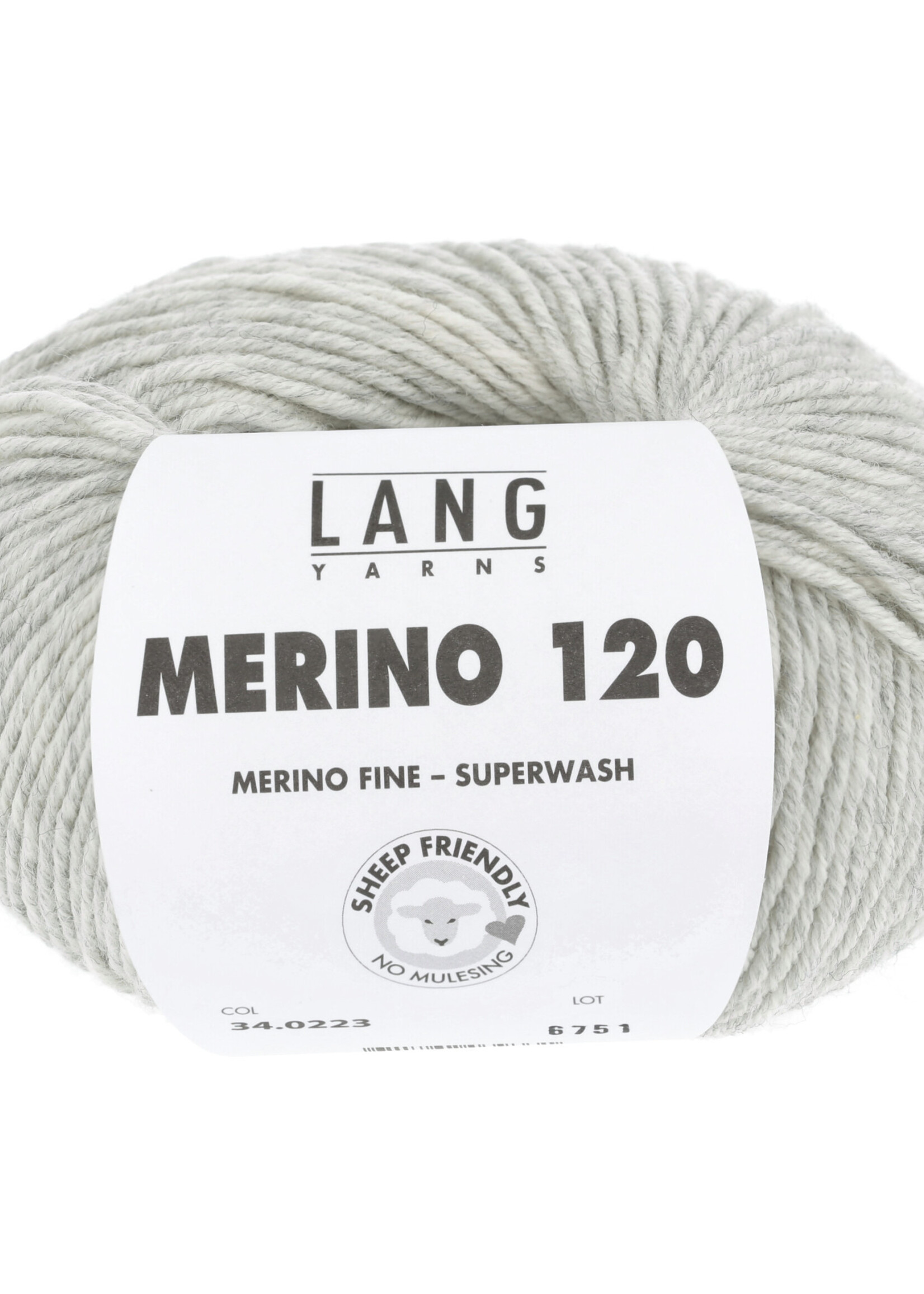 Lang Lang Yarns Merino 120 | 0223 licht grijs melange