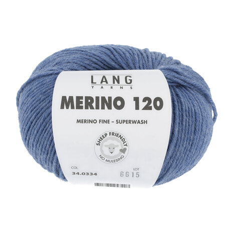 Lang Lang Yarns Merino 120 | 0334 middel jeans melange Lang Lang Yarns Merino 120 | 0334 middel jeans melange