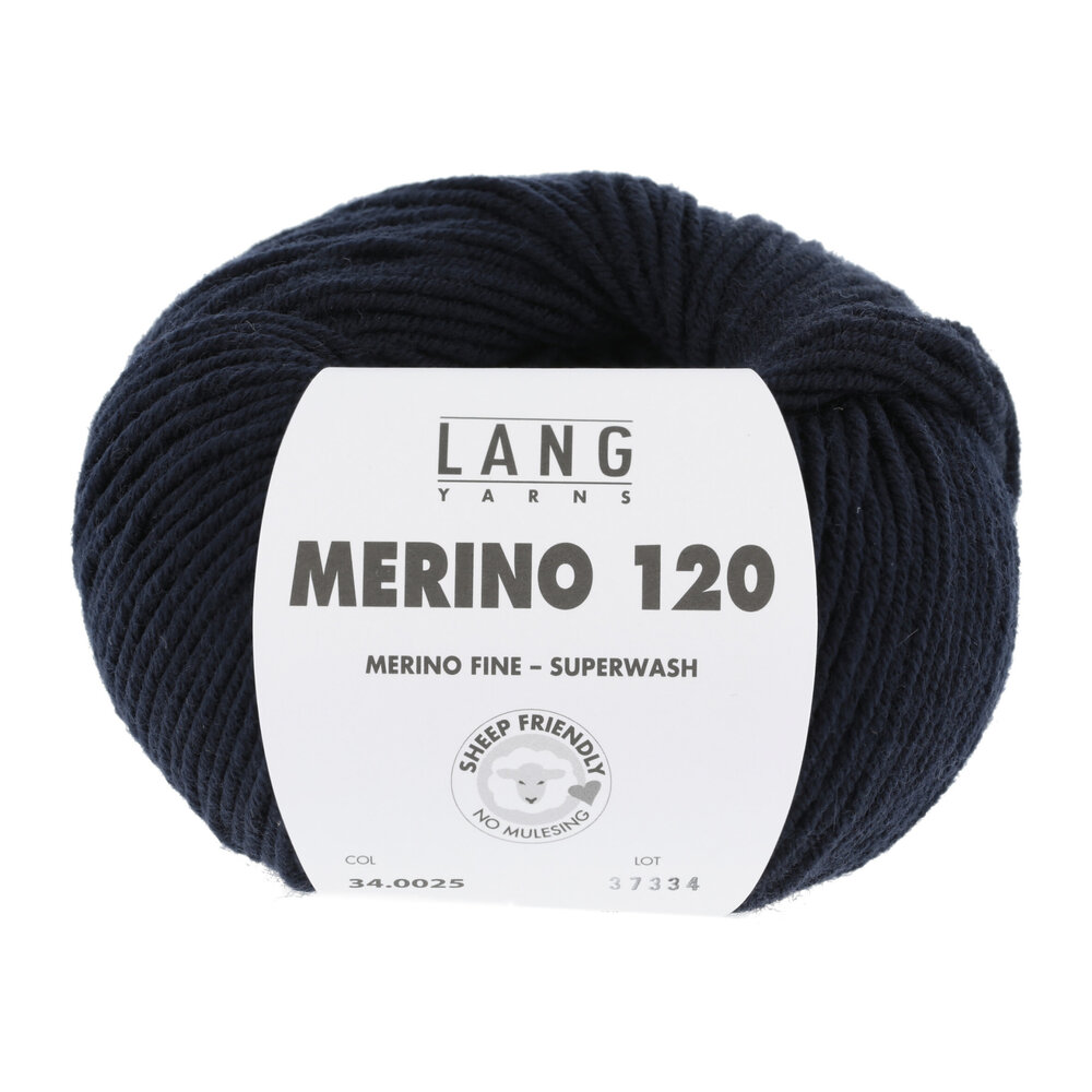 Lang Lang Yarns Merino 120 | 0025 nacht blauw