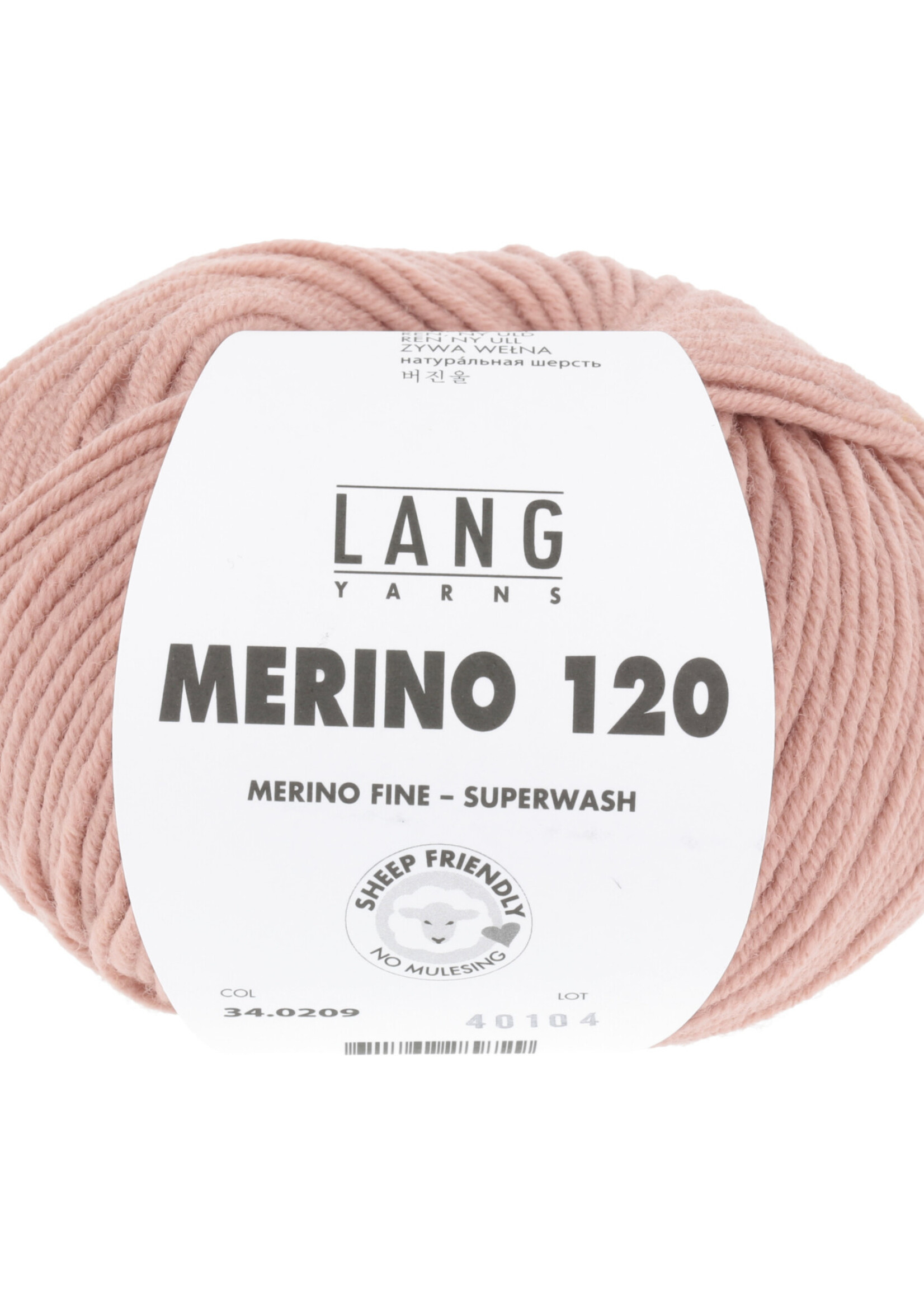 Lang Lang Yarns Merino 120 | 0209 poeder roze