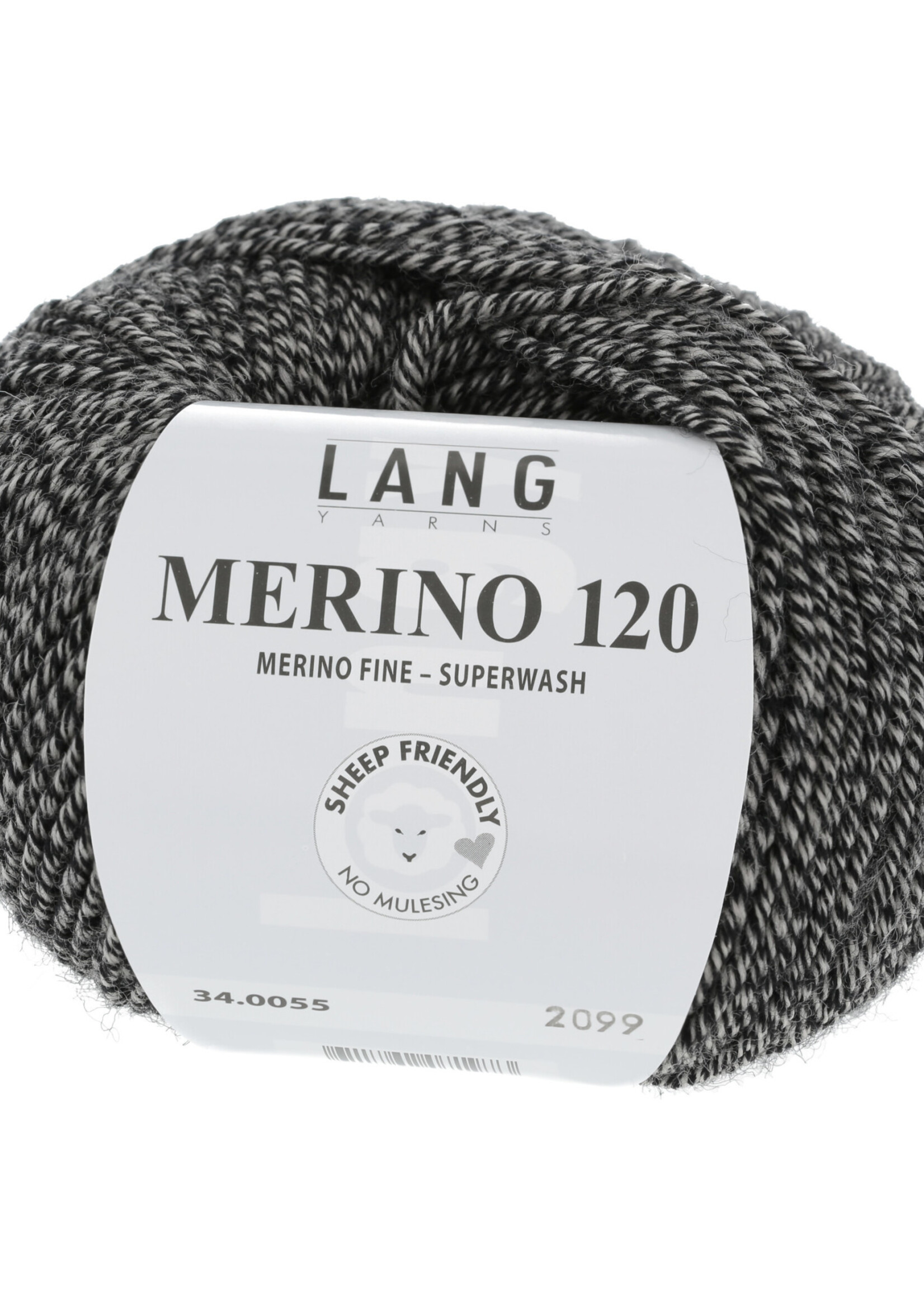 Lang Lang Yarns Merino 120 | 0055 zwart/beige mouline