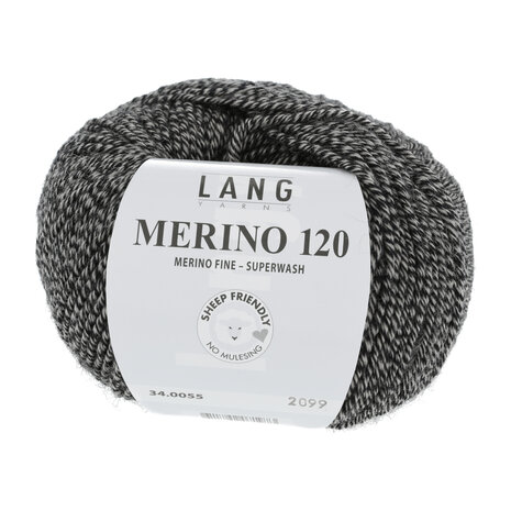 Lang Lang Yarns Merino 120 | 0055 zwart/beige mouline Lang Lang Yarns Merino 120 | 0055 zwart/beige mouline
