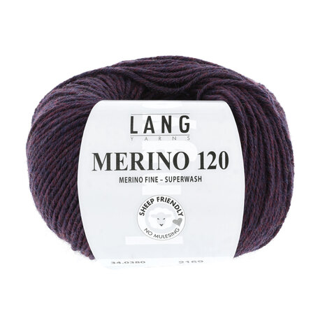 Lang Lang Yarns Merino 120 | 0380 aubergine chante claire (uitlopend) Lang Lang Yarns Merino 120 | 0380 aubergine chante claire (uitlopend)