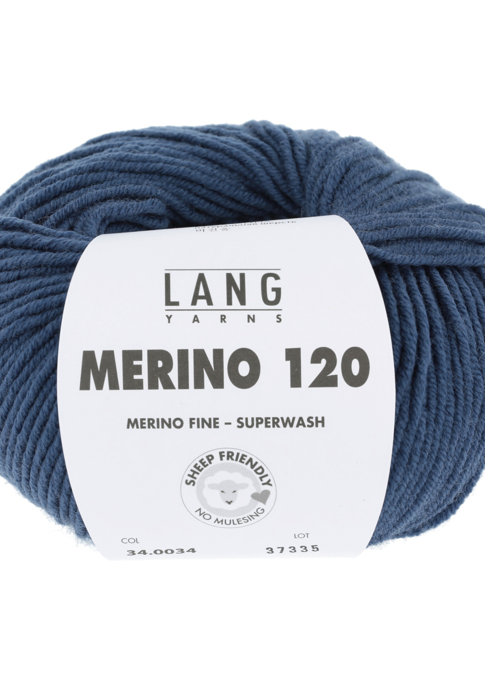 Lang Lang Yarns Merino 120 | 0034 donker jeans blauw