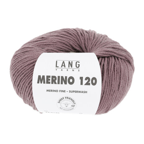 Lang Lang Yarns Merino 120 | 0148 donker oudroze