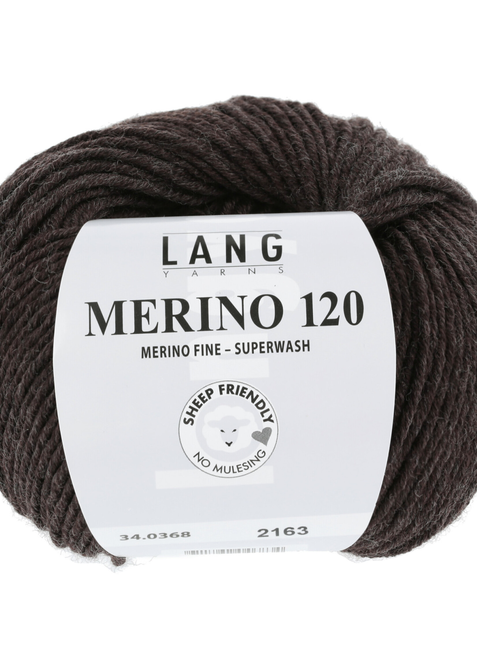 Lang Lang Yarns Merino 120 | 0368 donkerbruin melange