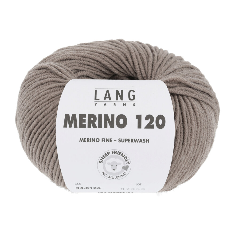 Lang Lang Yarns Merino 120 | 0126 grijs bruin Lang Lang Yarns Merino 120 | 0126 grijs bruin