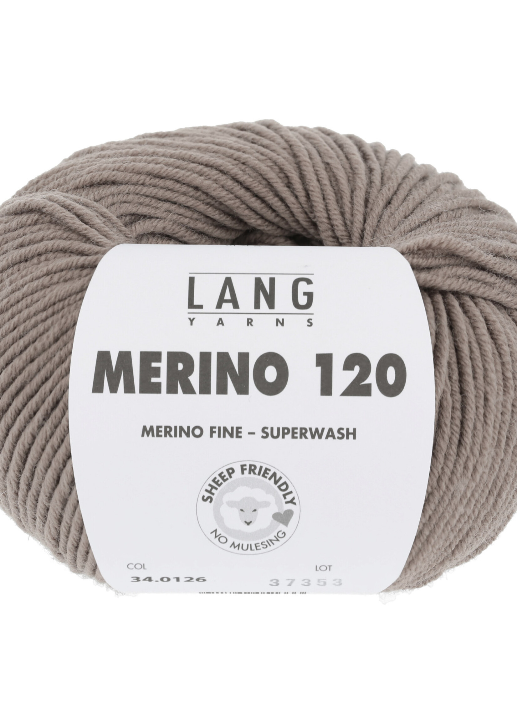 Lang Lang Yarns Merino 120 | 0126 grijs bruin