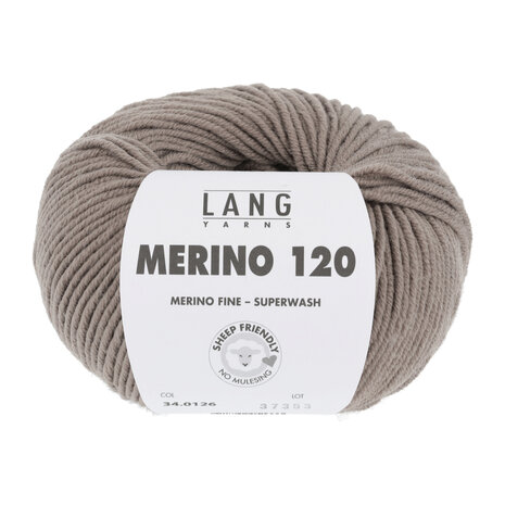 Lang Lang Yarns Merino 120 | 0126 grijs bruin Lang Lang Yarns Merino 120 | 0126 grijs bruin