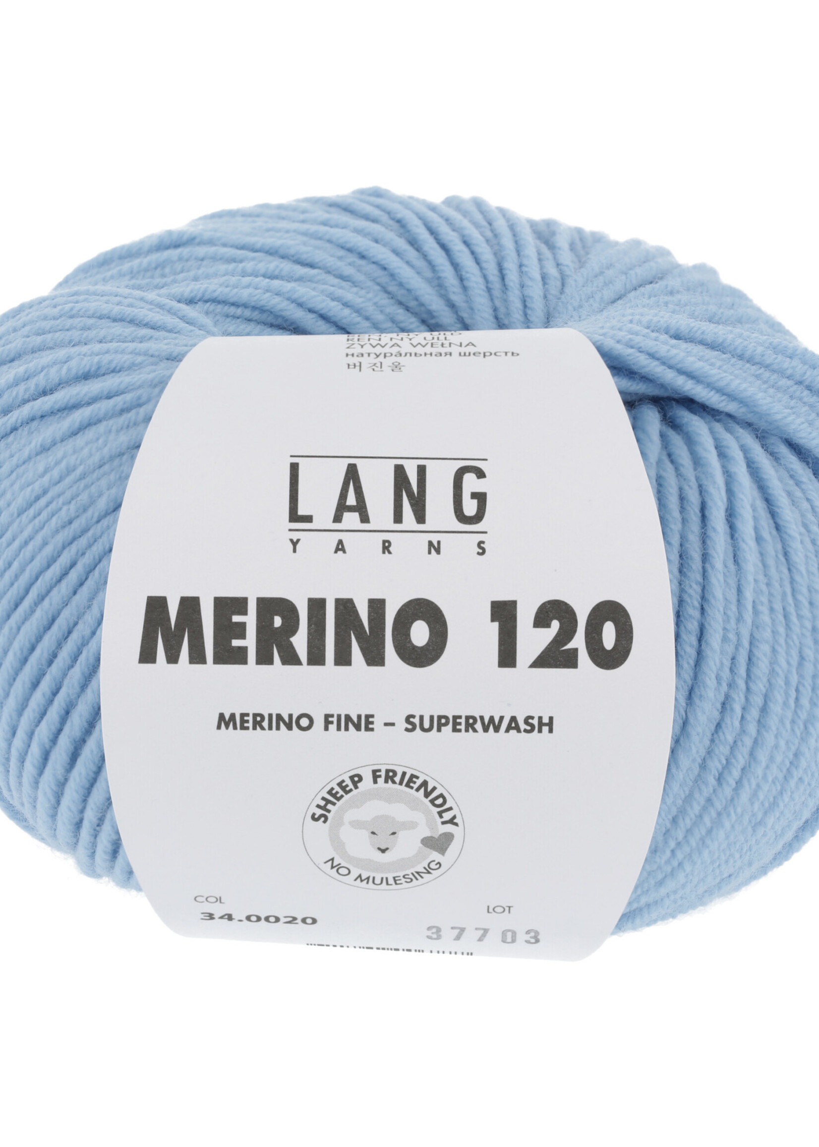 Lang Lang Yarns Merino 120 | 0020 licht blauw