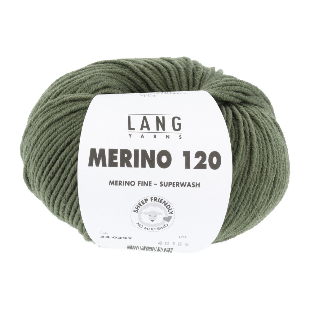 Lang Lang Yarns Merino 120 | 0397 krokodil groen